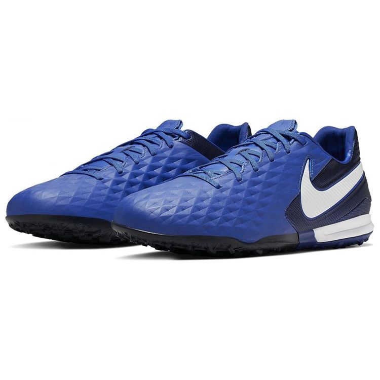 Nike Футбольные бутсы Legend 8 Pro TF AT6136-414 Сине-белые для искусственного покрытия