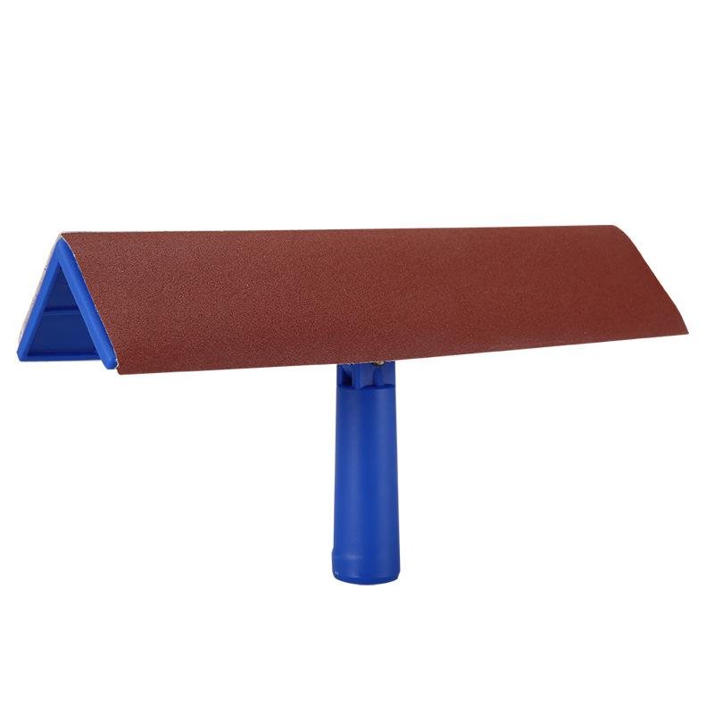 Регулируемый выдвижной скребок для шпатлевки с длинным стержнем и внутренней угловой наждачной бумагой для шлифования стен под прямым углом.