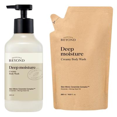 Набор: Гель для душа Beyond Deep Moisture Кремовый 500 мл + Сменный блок 500 мл 1 шт.