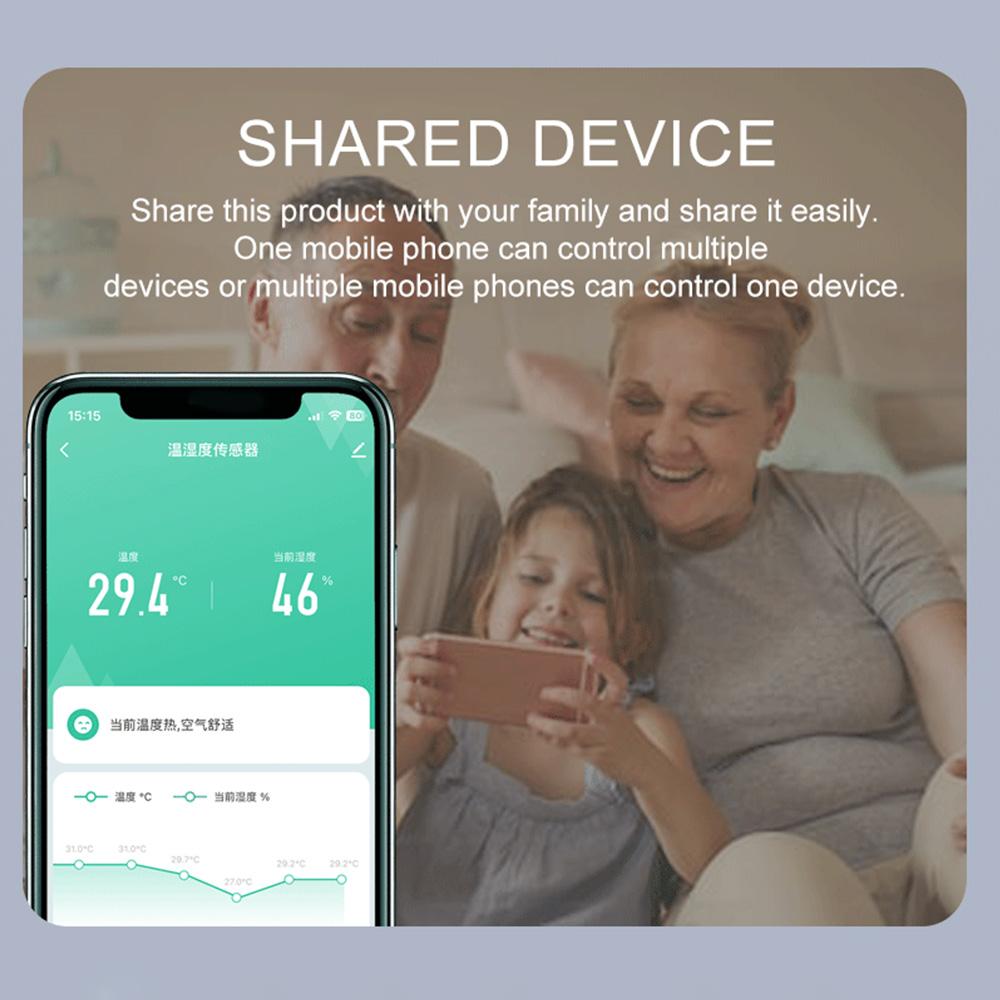 Датчик температуры и влажности Wi-Fi, приложение Tuya, умное управление, устройство для обмена напоминаниями на мобильном телефоне