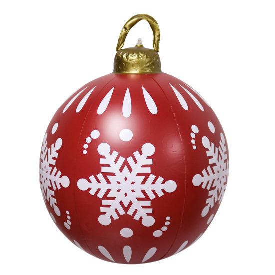 Рождественский надувной мяч Yousheng диаметром 60 см, водонепроницаемый рождественский мяч, устойчивый к разрывам, многоразовый, гигантский надувной мяч для праздничного декора двора, газона, крыльца