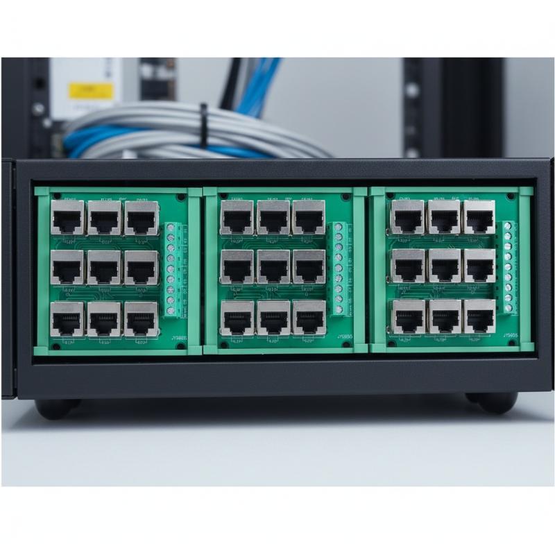 Разъем RJ45 клеммный блок для порта Ethernet с 9 винтовыми клеммами, конструкция для крепления на DIN-рейку