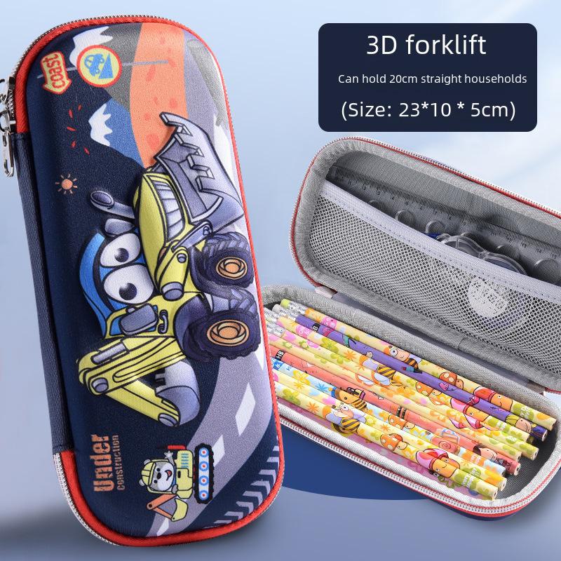 Пенал большой емкости EVA с 3D-мультяшным принтом для учеников начальной школы