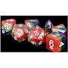 Набор игральных костей из полиэдральной смолы MDG (радуга)