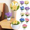 Single Handmade Crocheted Flower Pot - Multicolored Decorative Flower For Home, Or Gifting (Choose Your Favorite Color)
