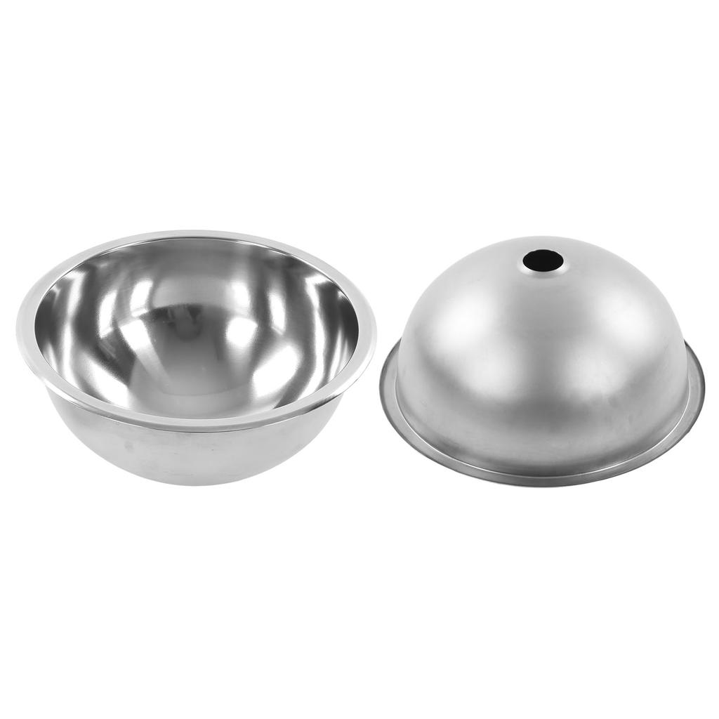 RV Single Bowl Sink Round 340mm 13.4in Diameter 304 Stainless Steel Large Capacity for Camper Yacht Kitchen