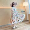 Fashion Summer Girls Dress Dot Beach Long Dress For Girl Bohemia Children Princess Loose Dresses Costume Teen 8 10 12 14 Y