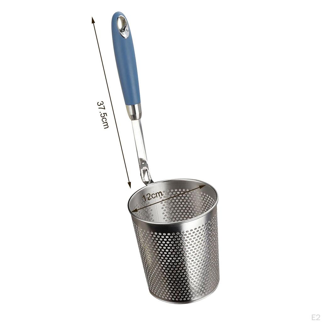 Deep Fry Basket Spaghetti Strainer Spoon ,Stainless Steel ,Cylindrical Colander, Noodle for