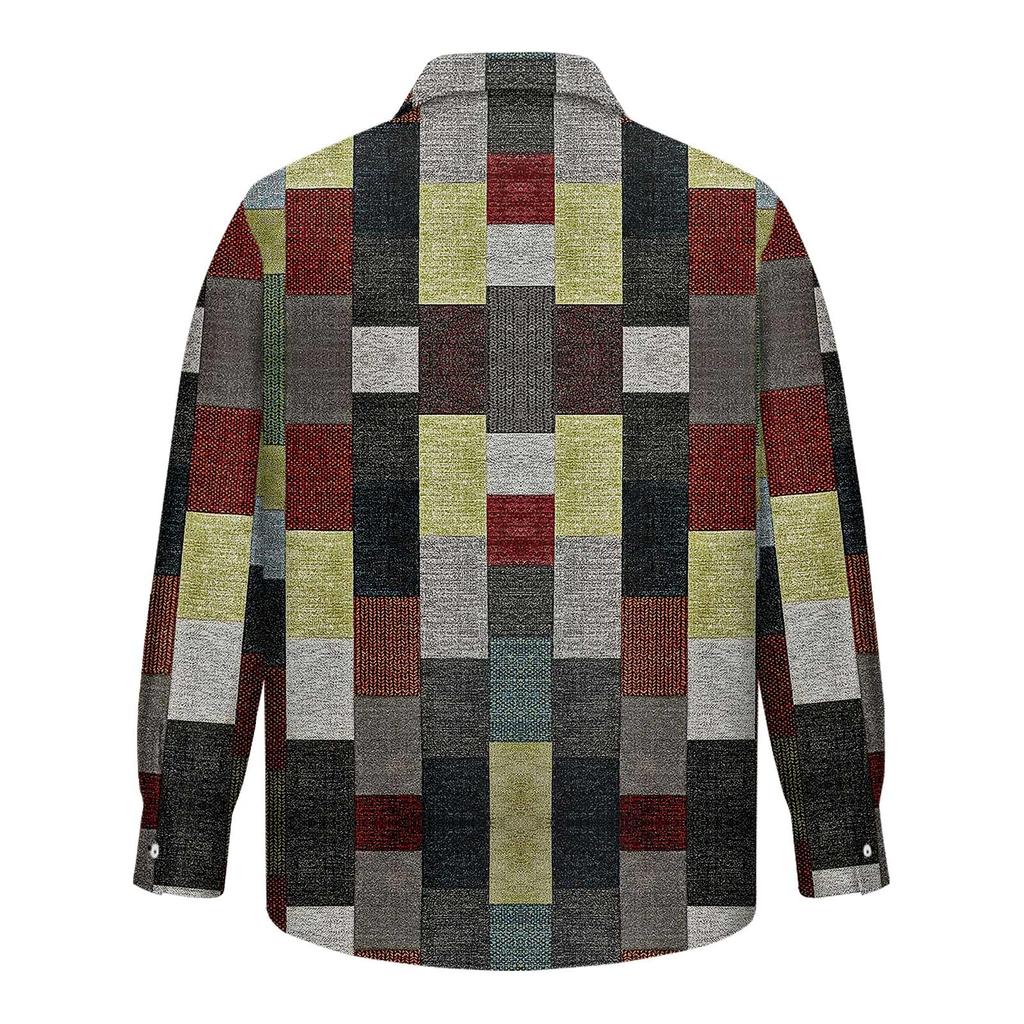 Мужская летняя новая свободная рубашка с длинным рукавом с принтом, кардиган, пляжная рубашка