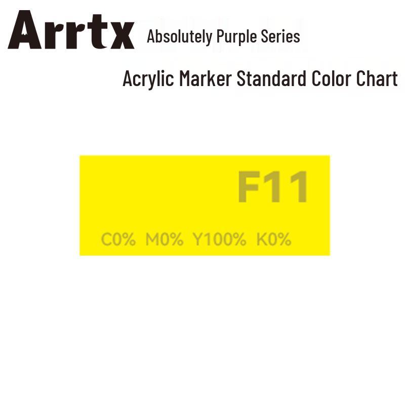 Arrtx Ataishi Акриловый маркер с мягким наконечником, 1 шт., Абсолютно фиолетовый, Стиль A/B, 30 цветов, Водонепроницаемый, Быстросохнущий, Непрозрачный.