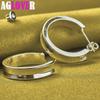 925 Sterling Silver Classic 23mm Smooth Hoop Earring Jewelry