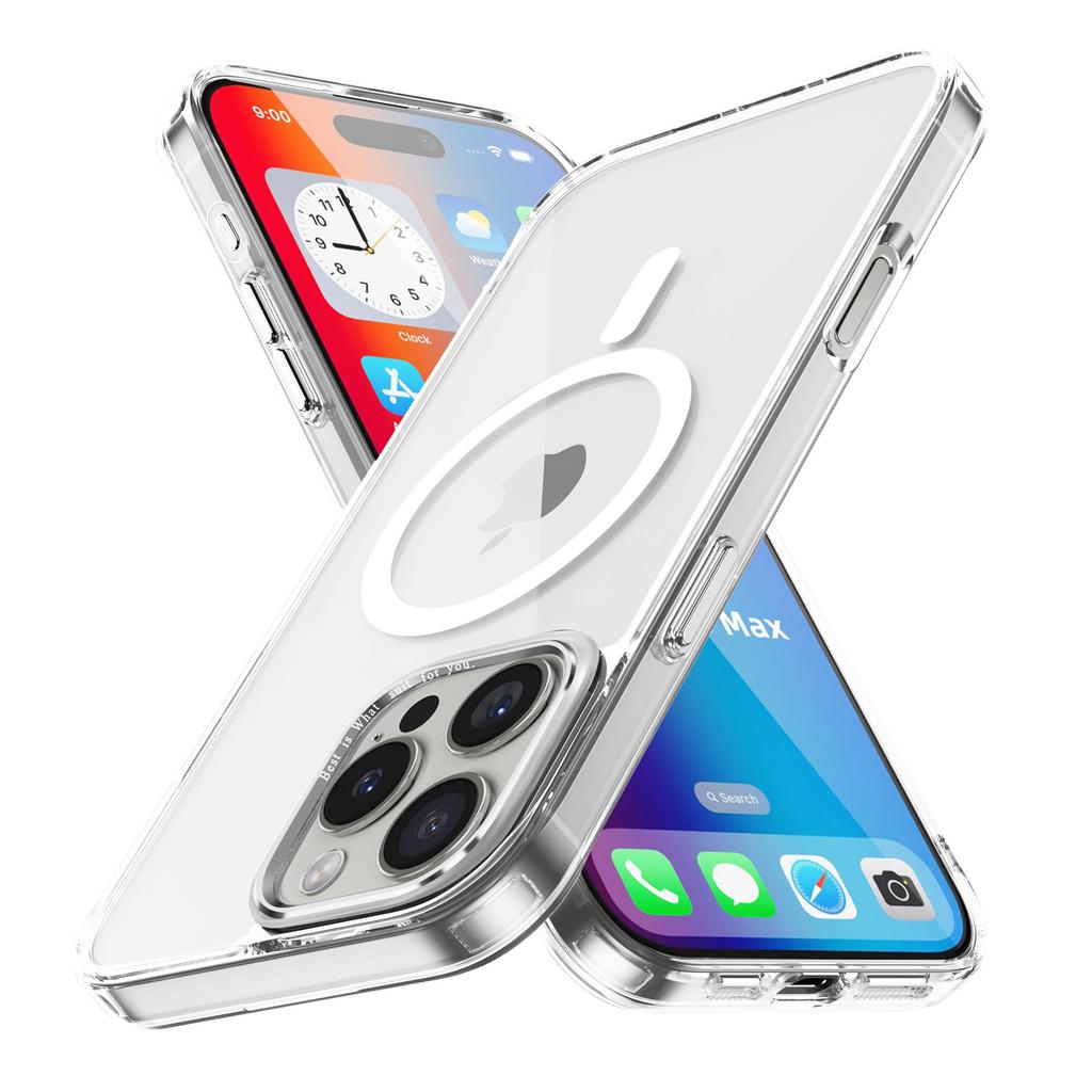 Чехол для iPhone 16 Pro Max, совместимый с MagSafe, прозрачная накладка для телефона из ТПУ+ПК