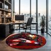 Iron Man Printed Round Rug Carpet Chair Rug Area Rug Entryway Doormats,for Office Chair Living Room Bedroom Kitchen Room.