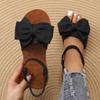 Women Sandals 2025 New Summer Beach Casual Slippers Outdoor Bow Tie Flat Shoes Home Lightweight Sandals Slides Women