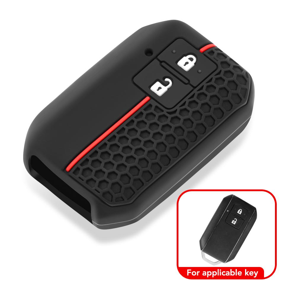 Silicone Key Case Cover For Suzuki Swift 2017 2018 Keyless Fob Shell Skin Keyring Key Chain Holder Protector