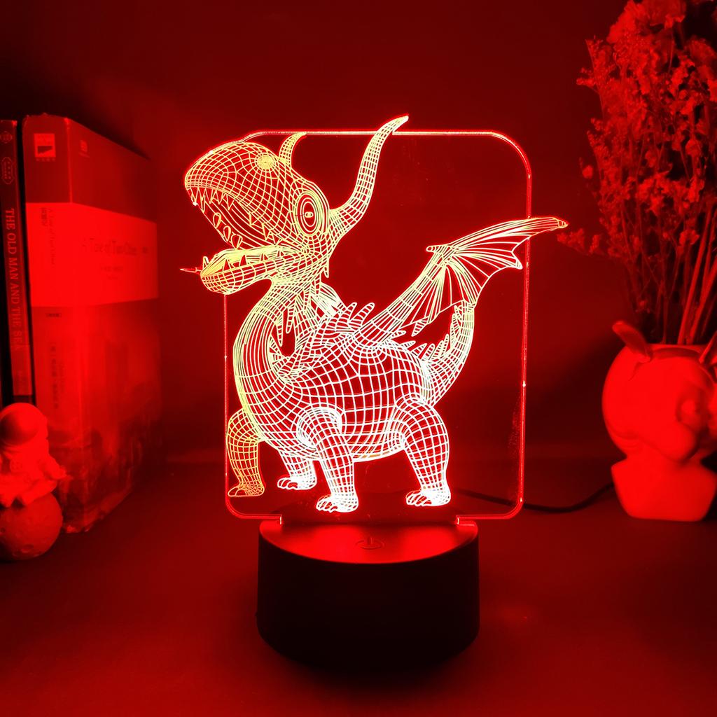Динозавр 3D ночник меняющий цвет лампа птерозавр светодиодный прикроватный столик освещение украшение спальни красивый подарок Lampara ребенок
