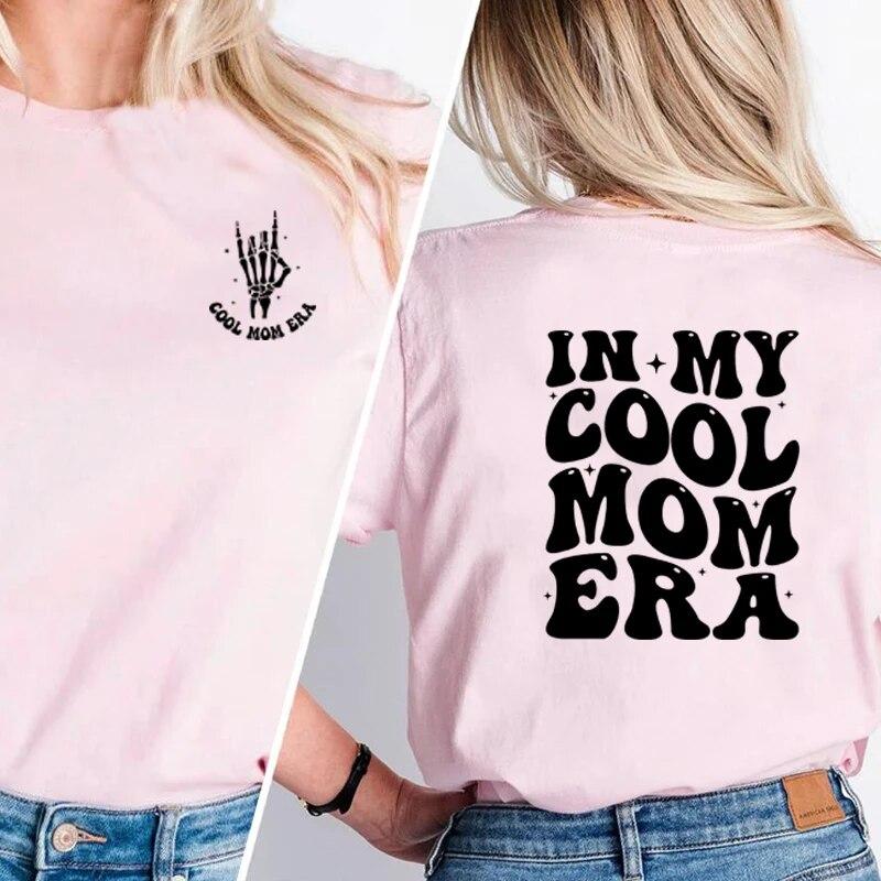 Футболка In My Cool Mom Era, футболка с надписью «Mama Mothers Day», женские хлопковые повседневные футболки с короткими рукавами, летняя уличная одежда, унисекс большого размера