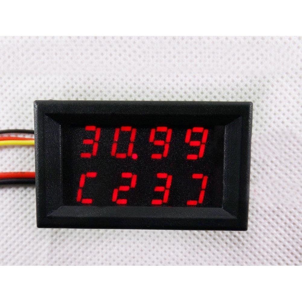 4 Digit Dual Display LED Voltage Current Meter DC 0 To 200V High Accuracy Ultra Small 48x29x21mm Size Compact Design