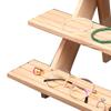 Display Stand Riser Wood Multiple Tier Versatile Showcase Shelf for Retail Jewelry Figures Makeups
