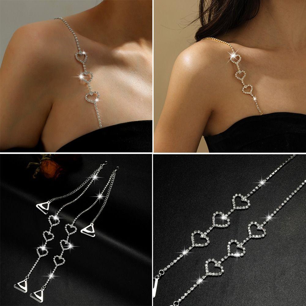 Removable Shoulder Straps Crystal Shoulder Belts Creative Bra Straps  for Women
