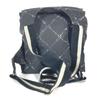 CHANEL Old travel line backpack bag Backpack Nylon Black/White