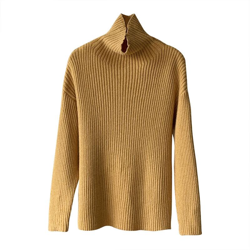Tachibana autumn and winter turtleneck sweater women's pullover long sleeves loose knitting women's 111 women's autumn and winter high-end sweater