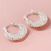 2026 Jewelry Copper Silver Plated 2.2 * 2CM Hollow Moon Geometric Earrings