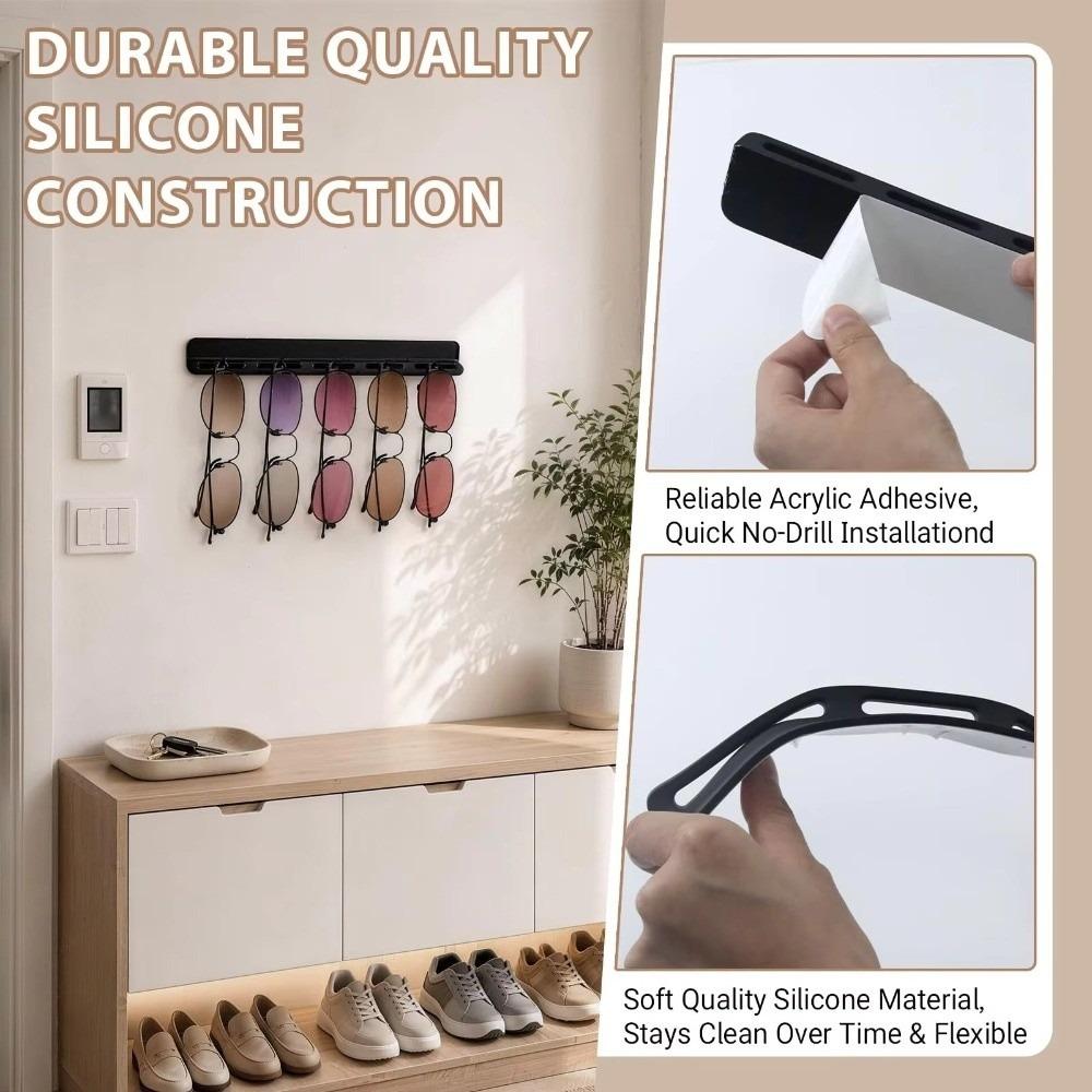 Silicone Sunglasses Storage Rack Self-Adhesive Eyewear Display Holder Home Eyewear Storage