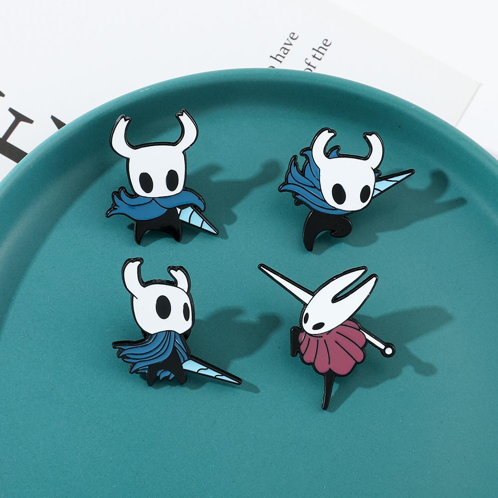Эмалированные значки Hollow Knight Милые мультяшные металлические броши Игровые украшения Значки идеально подходят для значков на рюкзак Аксессуары Подарки
