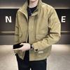 Jacket Men's Spring and Autumn New Loose Stand Collar Large Pocket Working Jacket Charge Men's Top