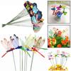 5/10 шт. Креативное украшение для двора и газона, имитация бабочки на тонкой палочке со стеблем, искусственная стрекоза