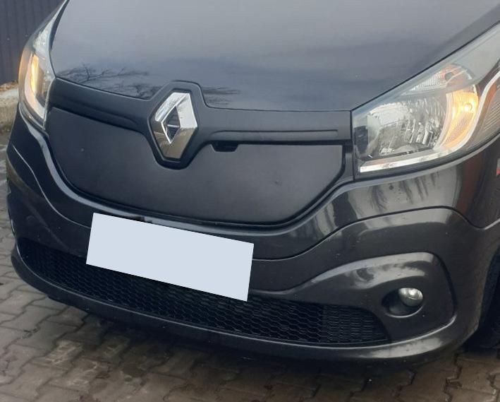 Зимняя накладка на решетку (2015-2020) Глянцевая для Renault Trafic 2015- гг
