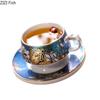 Fierce Tiger Pattern Porcelain Cup&saucer Exquisite Coffee Mug Dining Table Milk Mugs Afternoon Tea Teacup Fruits Juice Cup