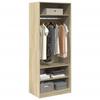 VidaXL Wardrobe Sonoma Oak 80x50x200 Cm Engineered Wood, Storage Cabinet, Wardrobe Organizer, Closet, 3307695