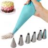 Silicone Pastry Bag Stainless Steel Nozzle DIY Cake Cream Decorating Tip Set Mouth Icing Piping Cream Baking Decor Tools