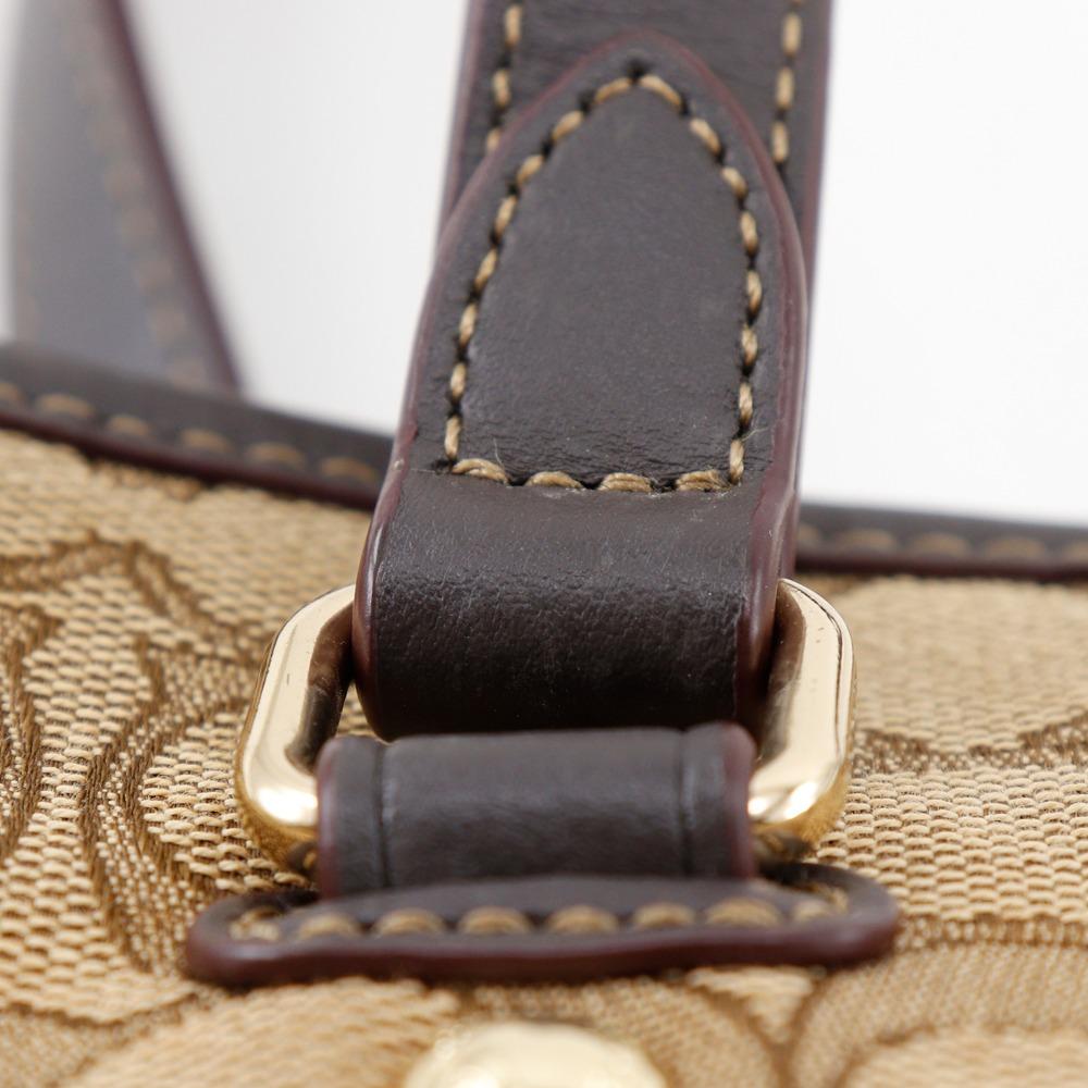 Coach Signature Tote Bag F58282 Brown Canvas Women Used