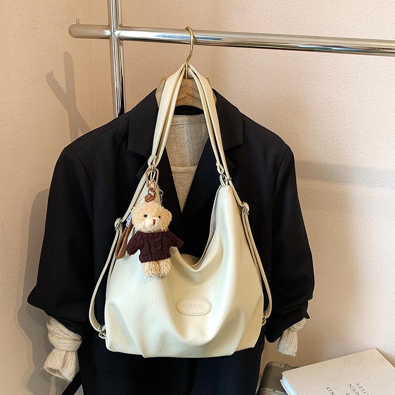 Винтажная сумка-тоут для通勤, женская, большой вместимости, новая коллекция осень-зима 2025, повседневная на плечо, сумка-мессенджер, многофункциональный рюкзак