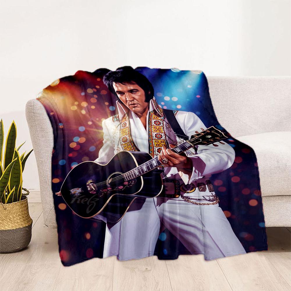 Elvis Presley: Rock Roll Blanket Ultra-Soft Great for Livingroom Sofa Bedding Four Seasons Multipurpose Modern Style Gift for Travel Home Birthdays