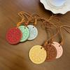 Handmade Oreo Chocolate Vegetable Tanned Cowhide Leather Hanging Accessories Hand Tents Car Keychains Pendants Gift Customization