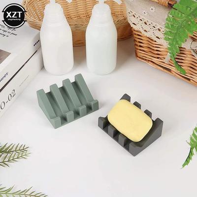Househome Силиконовая мыльница Дозатор для мыла Наклонный слив Мыльница Держатель для хранения мыла в ванной комнате Кухонная полка для хранения губок