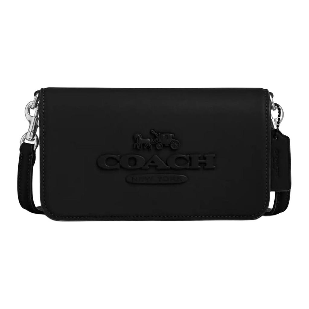 Coach Toni 19 Brand Logo Detachable Shoulder Strap Leather Crossbody Bag Small Unisex crossbody bag Black CT778-SVBK