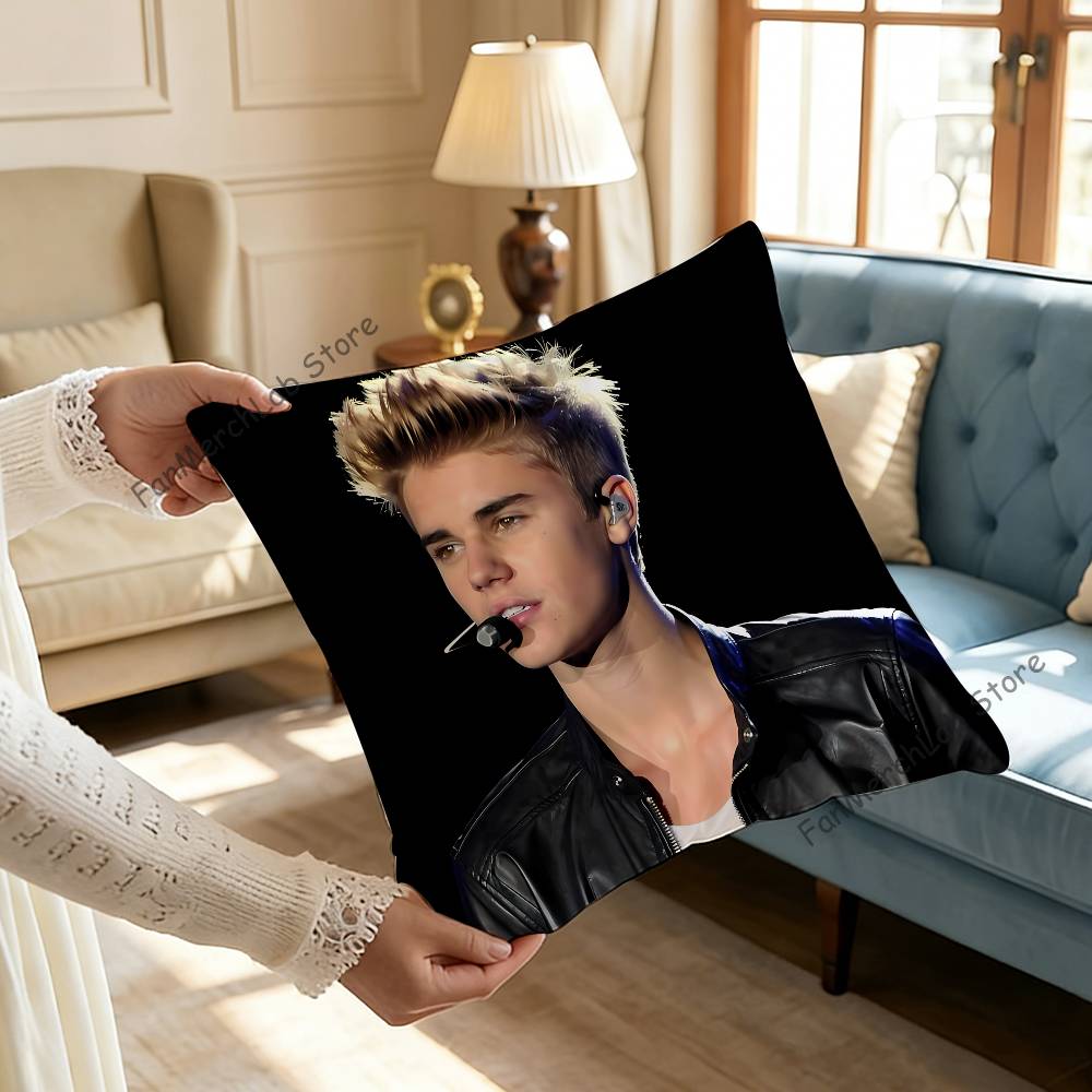 Singer JJustin BBieberS Pillow Case Ultra Soft Skin Friendly Fabric Cloud Like Comfort Concealed Zipper