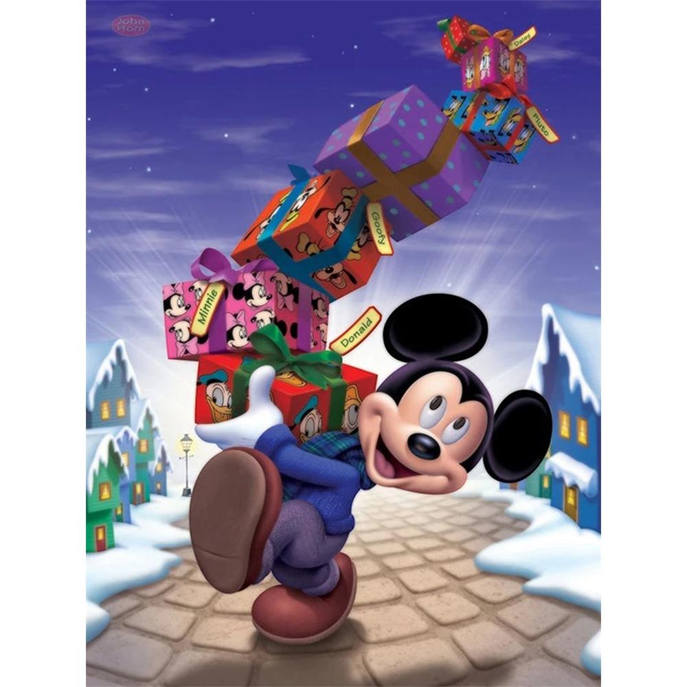 Disney Diamond Painting Mickey Mouse Christmas Gift Theme Illustration Cartoon 5D Diamond Cross Stitch Mosaic Home Decor Gift