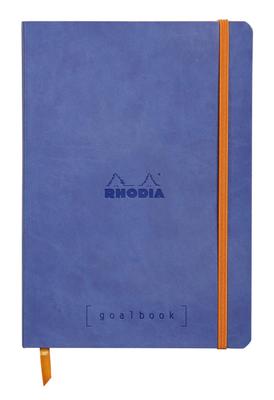Rhodia Rhodiarama Goal 240 Точечный с ручкой Итальянская искусственная кожа PEFC CF117748 Блокнот, A5, Страницы, Линовка, Держатель, Обложка, Сертифицированный, Сапфировый,