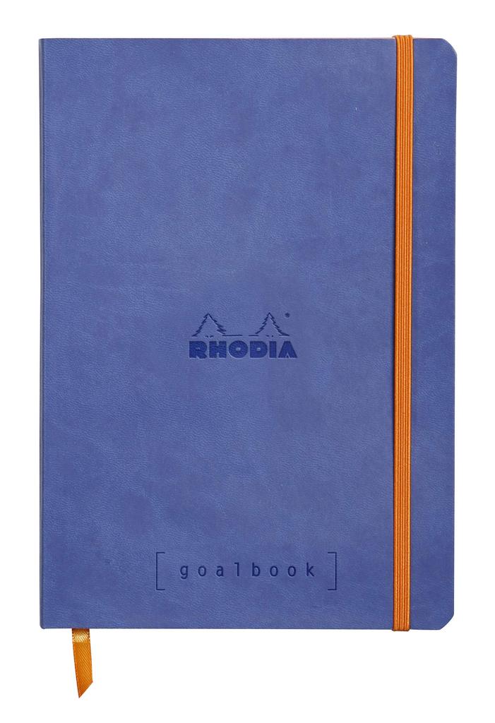 Rhodia Rhodiarama Goal 240 Dotted with Pen Italian Leatherette PEFC CF117748 Book, A5, Pages, Grid, Holder, Cover, Certified, Sapphire,
