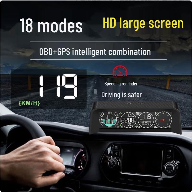 Автомобильный проекционный дисплей с OBD+GPS и наклономером