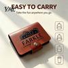 Lightweight Dice Game Farkle Board Game, with Faux Leather Case, 6 Dices, Wooden Tabletop Scoreboard, Portable for Travel Family Party Night