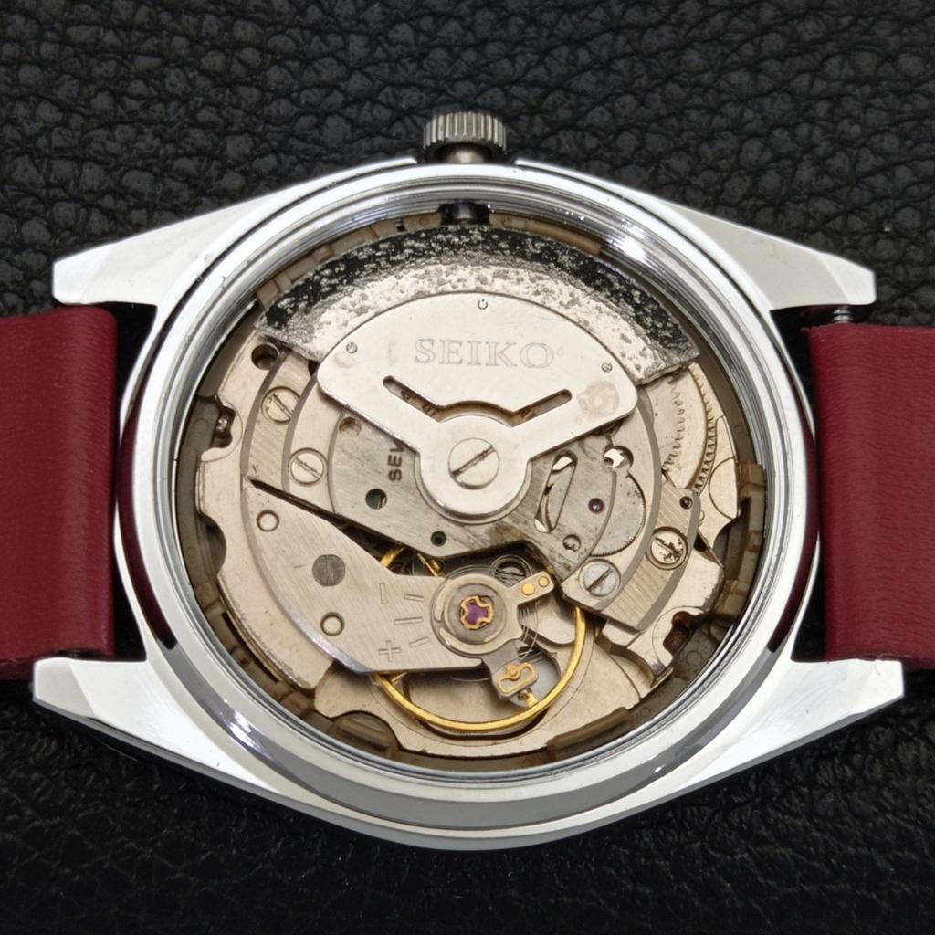 АВТОМАТИЧЕСКИЕ 6309A ВИНТАЖНЫЕ ВОССТАНОВЛЕННЫЕ SEIKO 5 ЯПОНИЯ МУЖСКИЕ ЧАСЫ С КРАСНЫМ ЦИФЕРБЛАТОМ a701710-5
