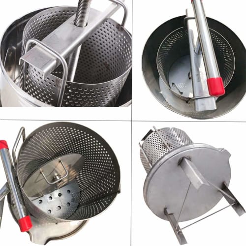 HCTOOL Honey Separator, Honey Press, Honey Extractor, Manual Honey Extractor, Vegetable Dehydrator, Honey Compressor, Stainless Steel, Beekeeping Equi