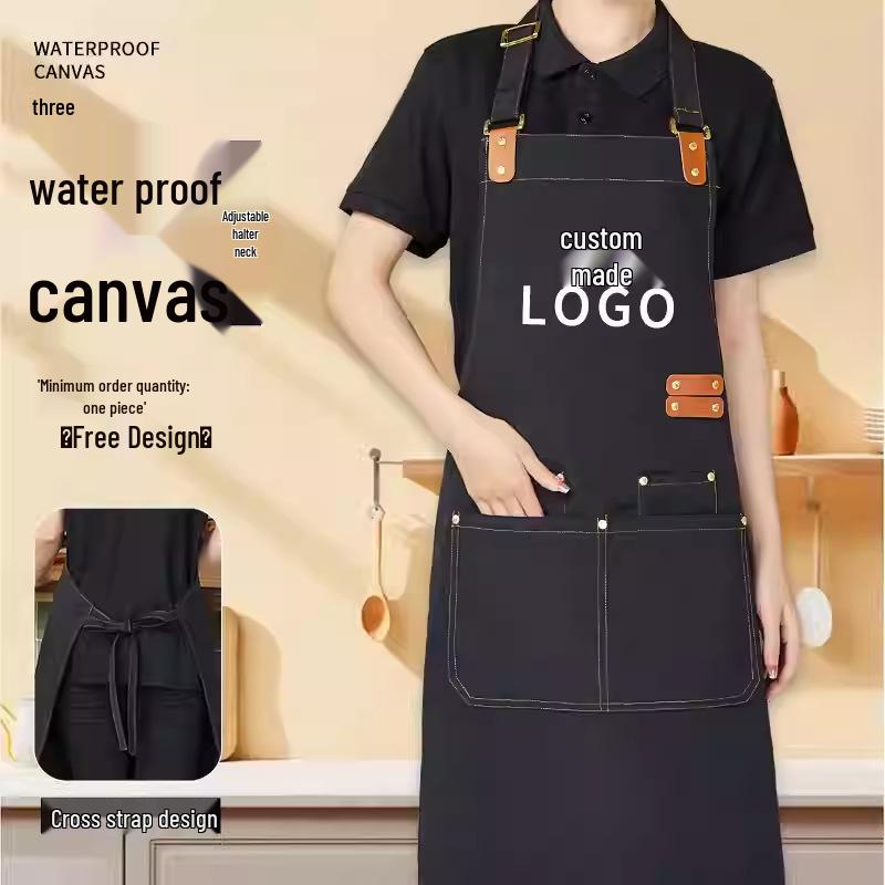 Waterproof Catering Apron with Custom Logo for Waiters
